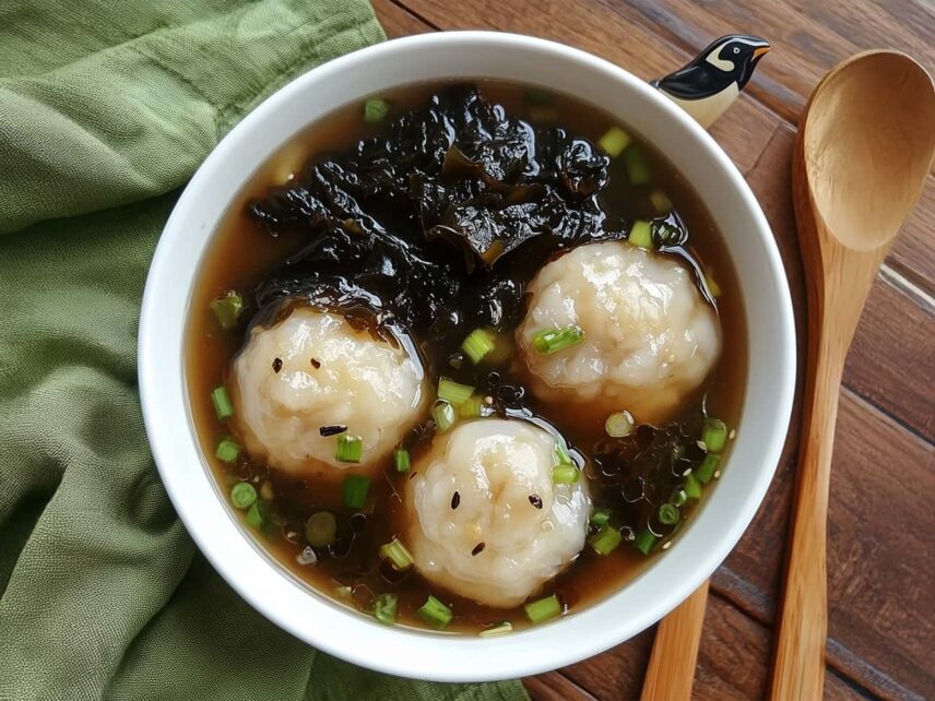 紫菜墨魚丸湯製作方法