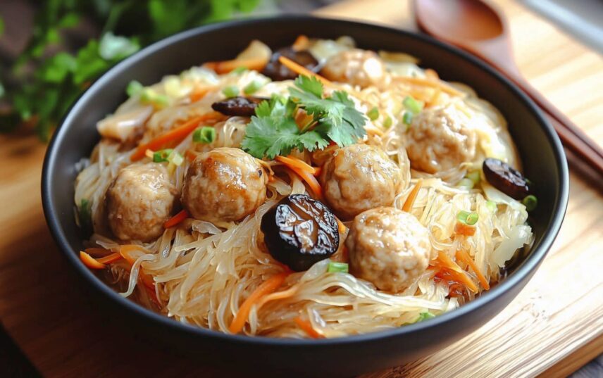 香菇貢丸炒米粉