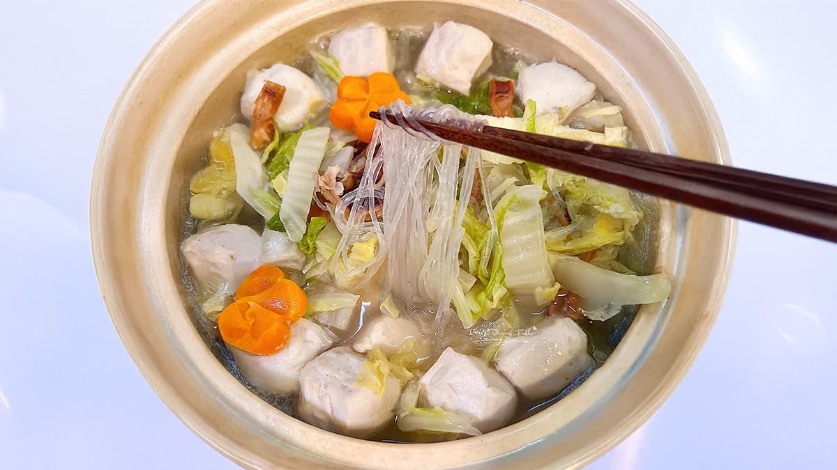 潮州魚蛋紹菜粉絲煲