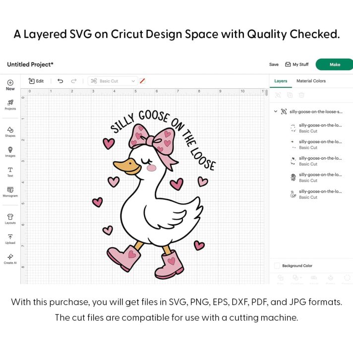 Silly Goose On The Loose Svg Png 7785 Cricut