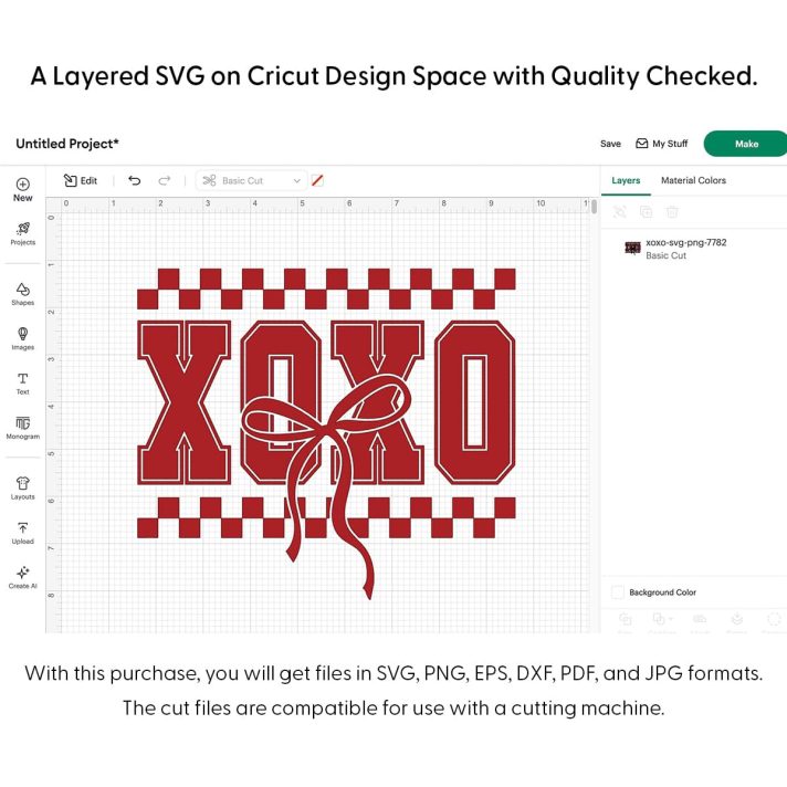 Xoxo Svg Png 7782 Cricut