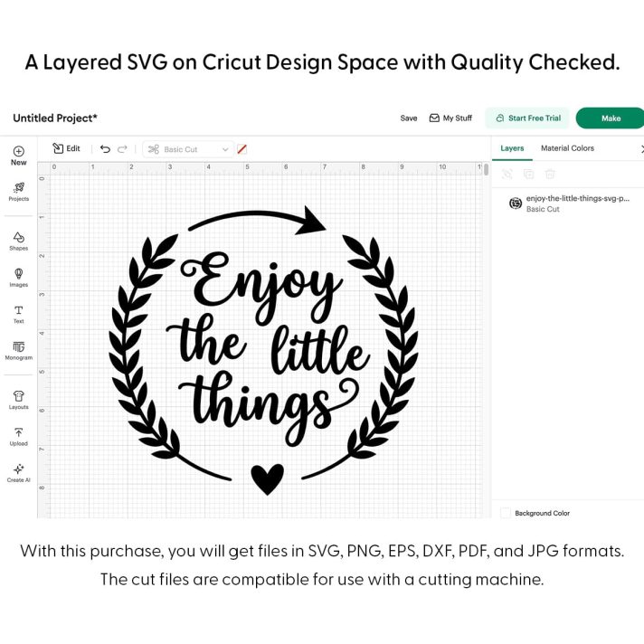 Enjoy The Little Things Svg Png 7942 Cricut