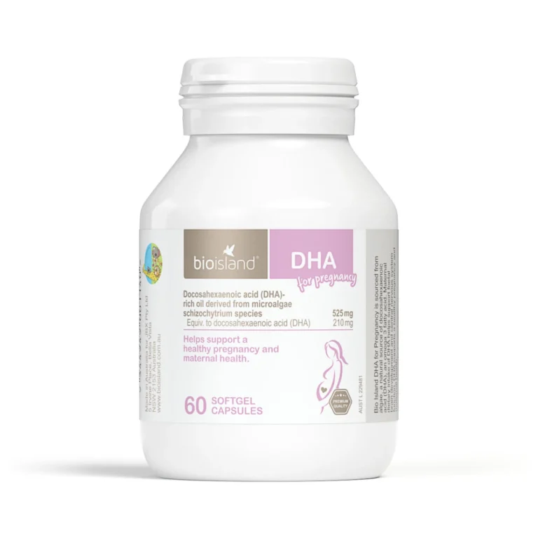 Bio Island 孕期海藻油 DHA 210毫克60粒完整產品包裝正面