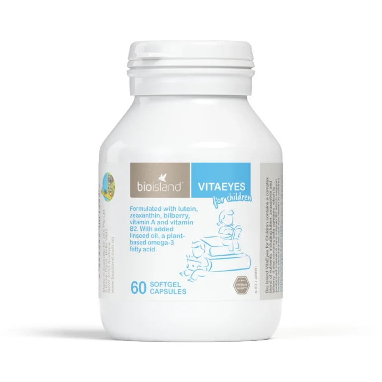 Bio Island VitaEyes 兒童葉黃素配方60粒完整產品包裝正面