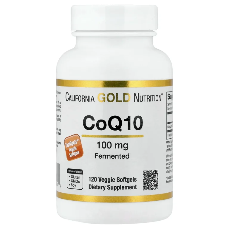 California Gold Nutrition 輔酶Q10 100毫克120粒素食軟膠囊完整產品包裝正面