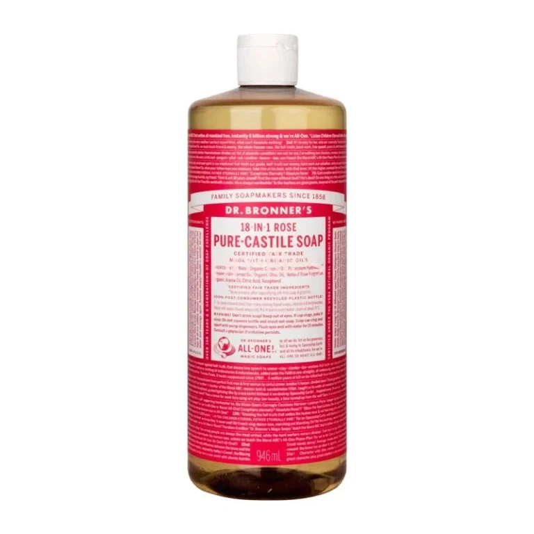 Dr. Bronner’s 玫瑰 Pure-Castile 多用途皂液946ml完整包裝正面