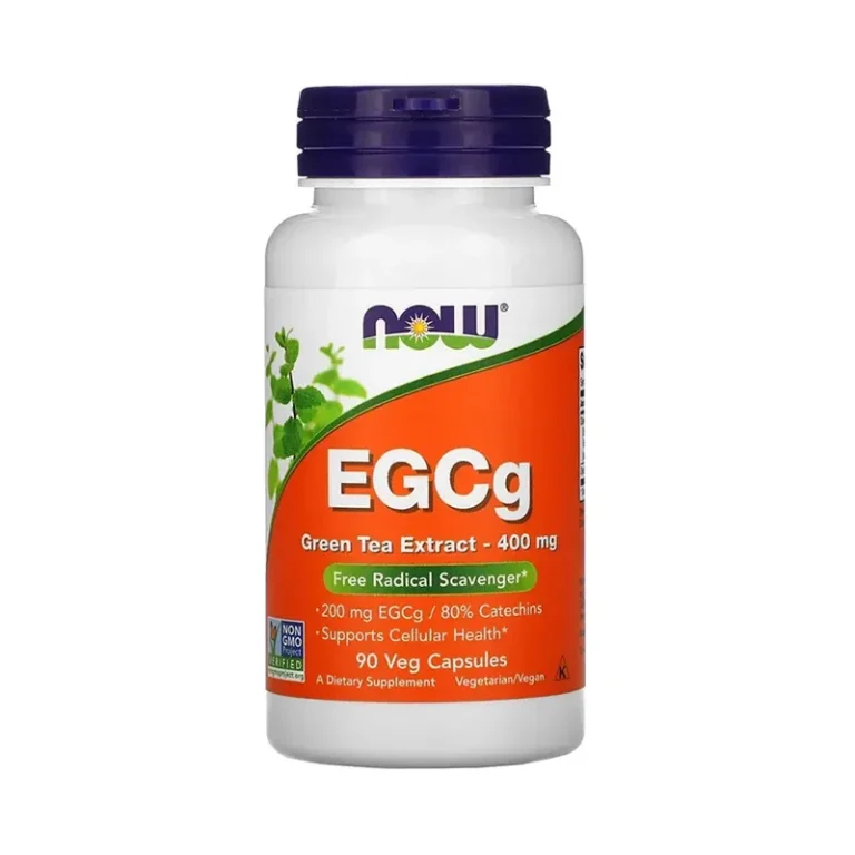 NOW Foods EGCg 綠茶萃取400毫克 90粒素食膠囊 完整正面包裝外觀