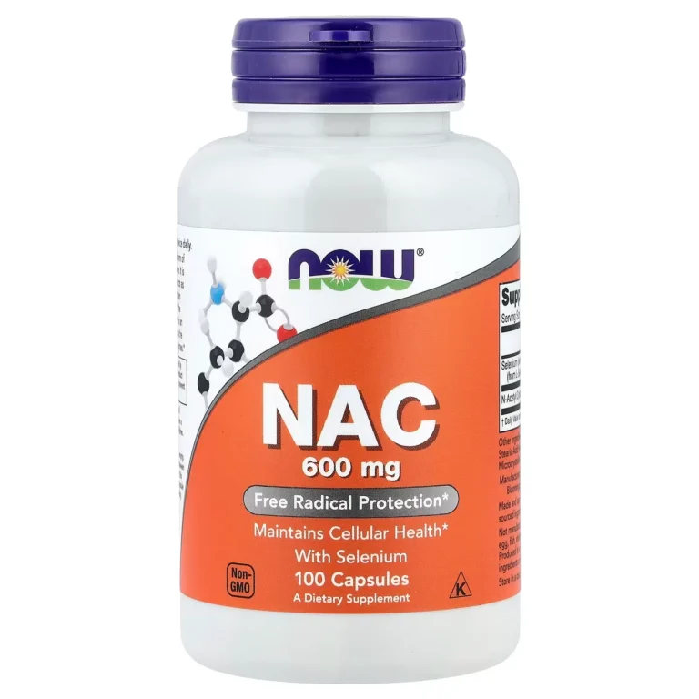 NOW Foods NAC 600毫克 含硒100粒膠囊完整產品包裝正面