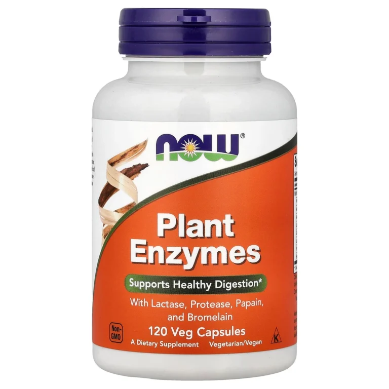 NOW Foods Plant Enzymes植物酵素120粒素食膠囊完整產品包裝正面
