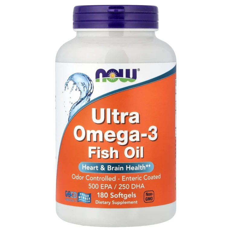 NOW Foods Ultra Omega-3腸溶魚油180粒完整瓶裝