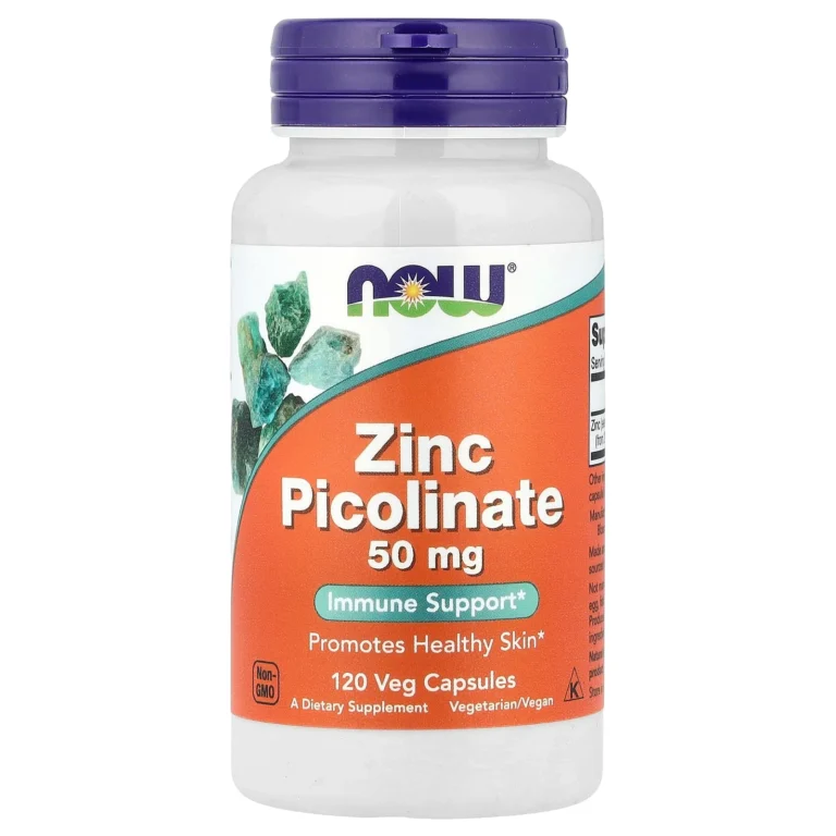 NOW Foods 吡啶甲酸鋅50mg120粒完整瓶裝