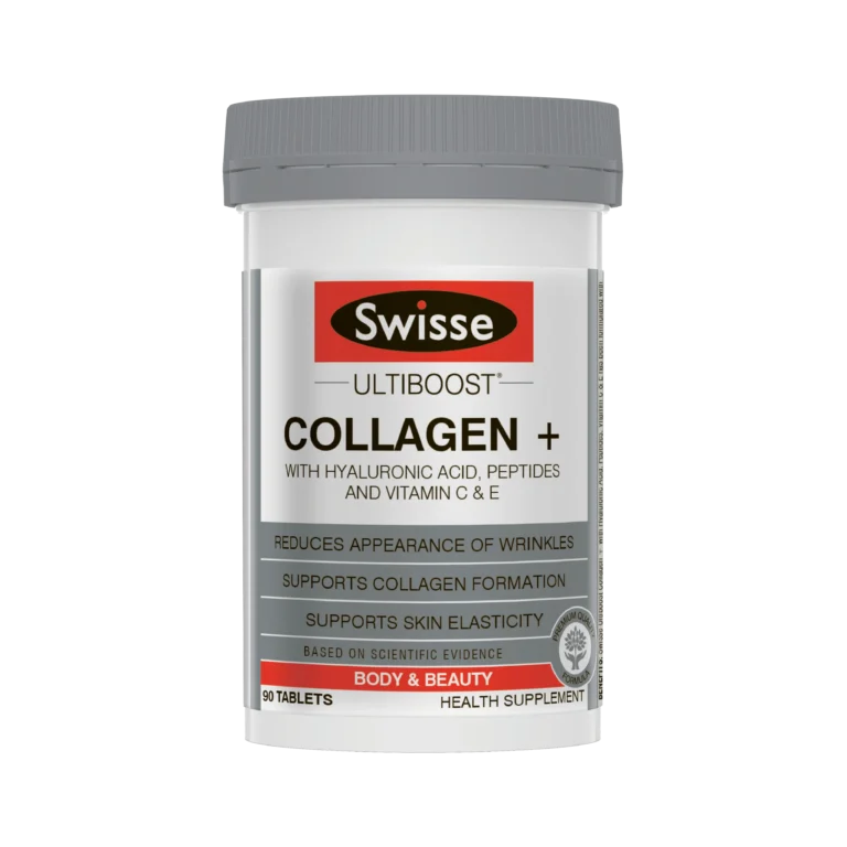 Swisse Ultiboost膠原蛋白+透明質酸90片完整產品包裝正面
