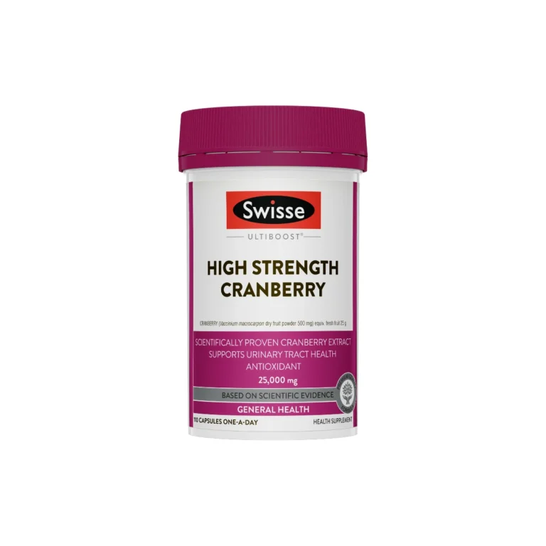 Swisse Ultiboost濃縮蔓越莓110粒膠囊完整產品包裝正面