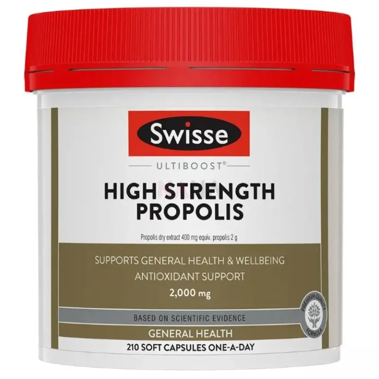 Swisse Ultiboost高濃度蜂膠2000毫克210粒軟膠囊完整產品包裝正面
