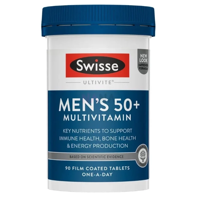 Swisse Ultivite男士50+多元維他命90片完整產品包裝正面